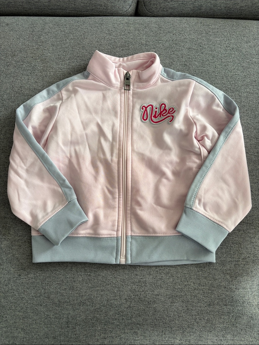 Nike Light Pink and Light Gray Kids' Track Jacket